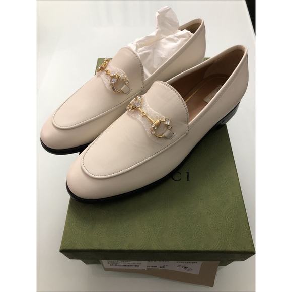 Gucci Women's Jordaan Loafers Leather with Crystals